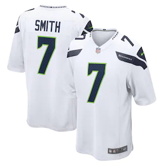 mens nike geno smith white seattle seahawks game player jer